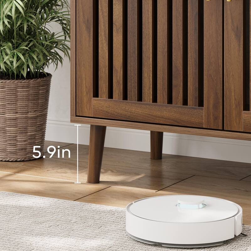 Anmytek Farmhouse Walnut 31.5" W Buffet Sideboard - Louvered Doors Storage Cabine