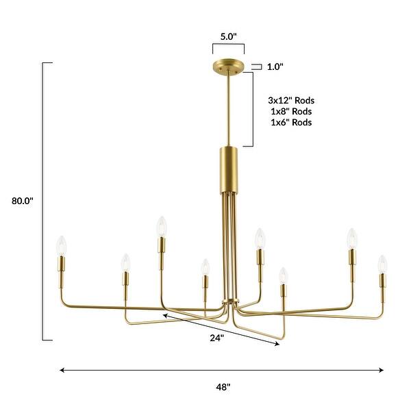 dimension image slide 1 of 3, Light Society Bella 8-Light Chandelier