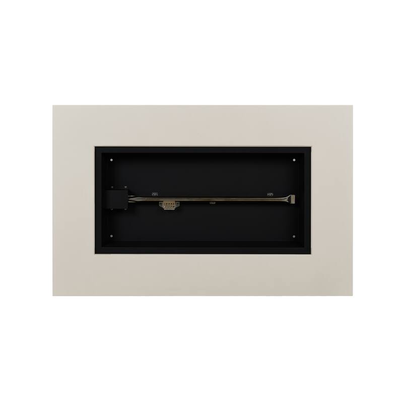 Aegean 50" Rectangle Gas Fire Table in Weathered Slate by Real Flame