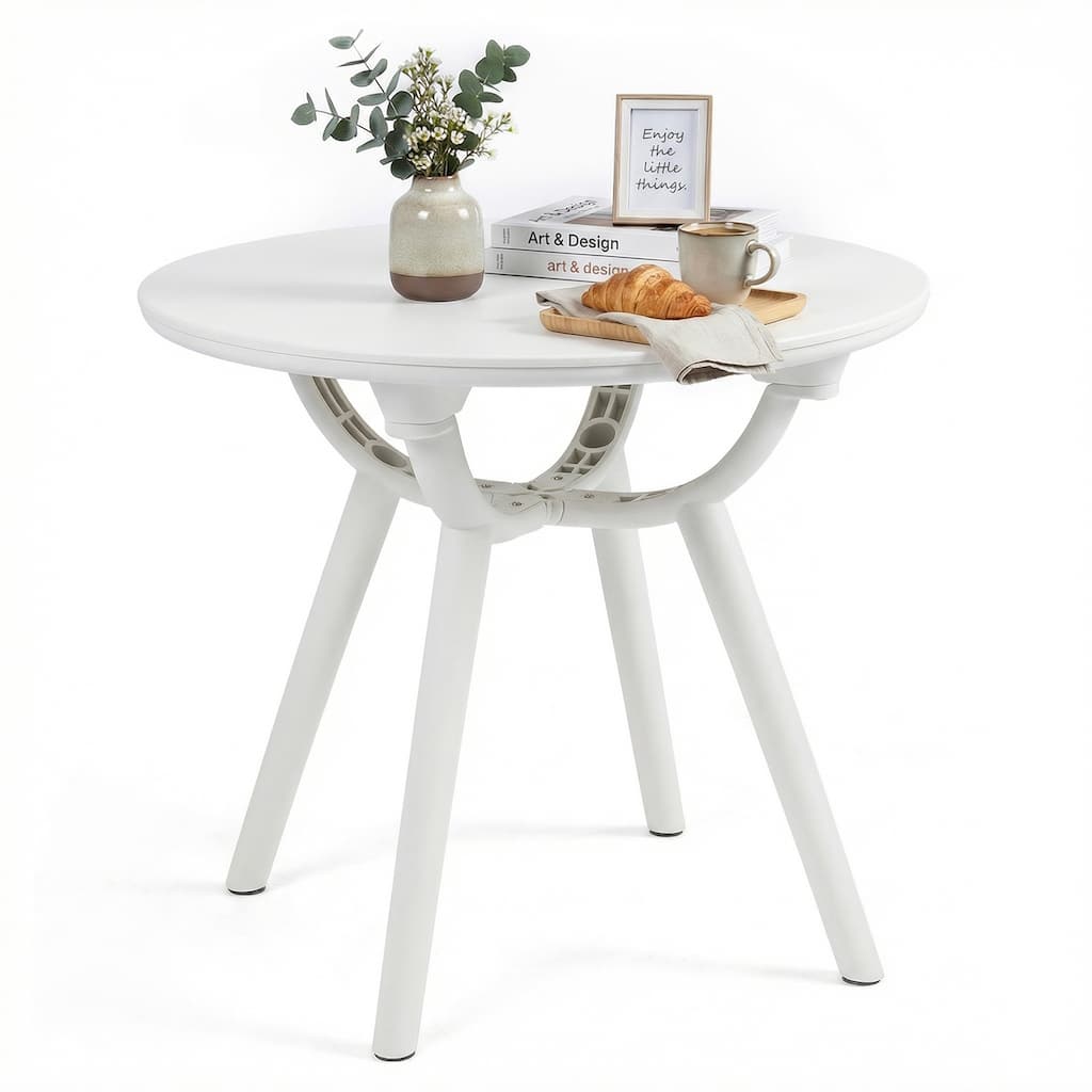 Gymax Outdoor Side Table 20'' Round Storage Side Table - 1 PCS