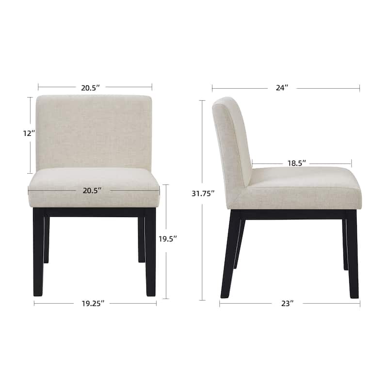 Vintage 20.5"W Upholstered Dining Chairs with Wood Frame