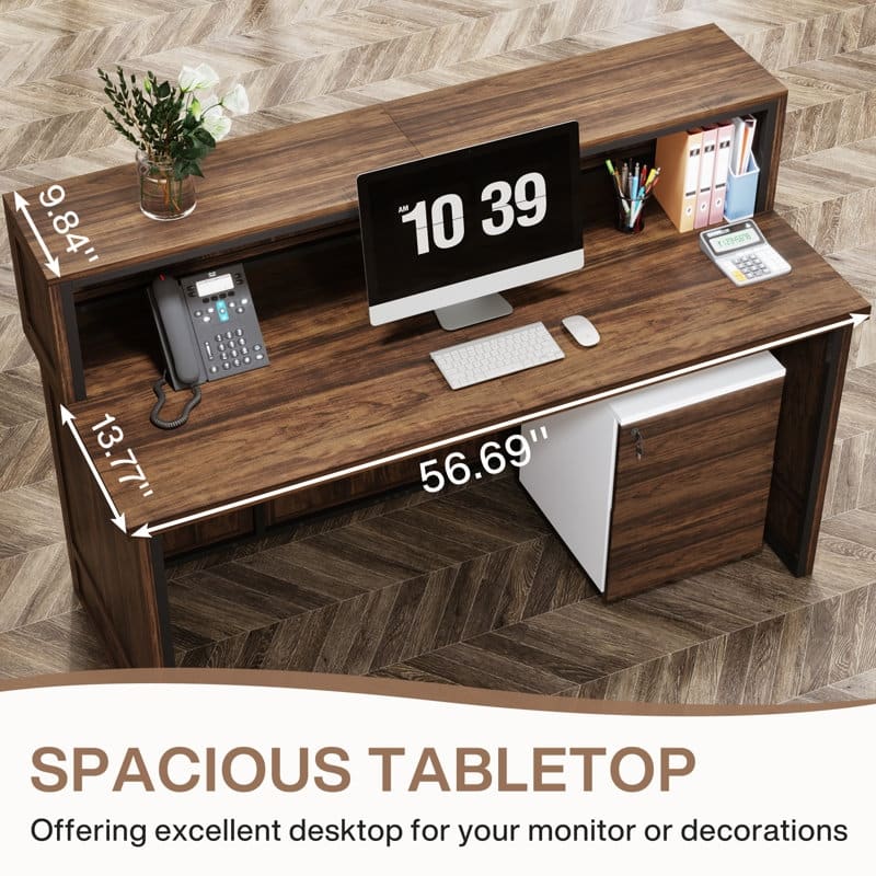Modern Reception Desk with Counter,Front Desk Receptionist Desk ,Checkout Counter