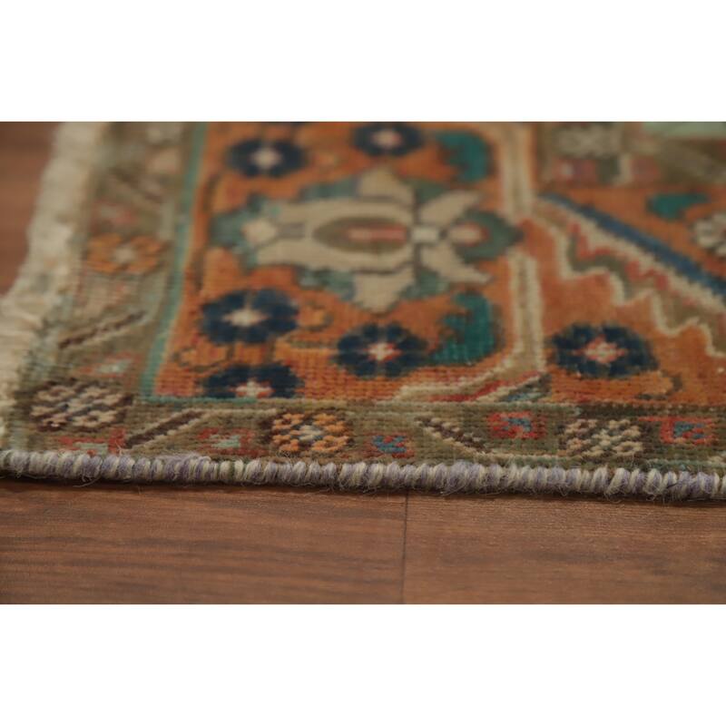 Hand Knotted Oriental 100% Wool Carpet Traditional Floral Oranges & Rust Tabriz Area Rug - 6' 0'' X 4' 6''