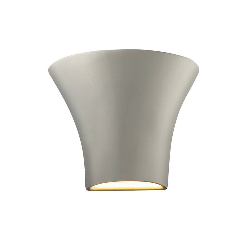 Justice Design Group Ambiance Small Round Flared Bisque Open Top & Bottom Wall Sconce