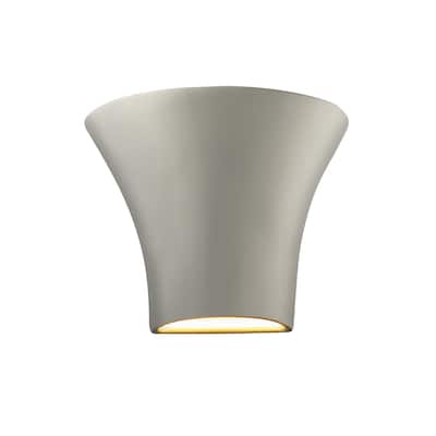 Justice Design Group Ambiance Small Round Flared Bisque Open Top & Bottom Wall Sconce
