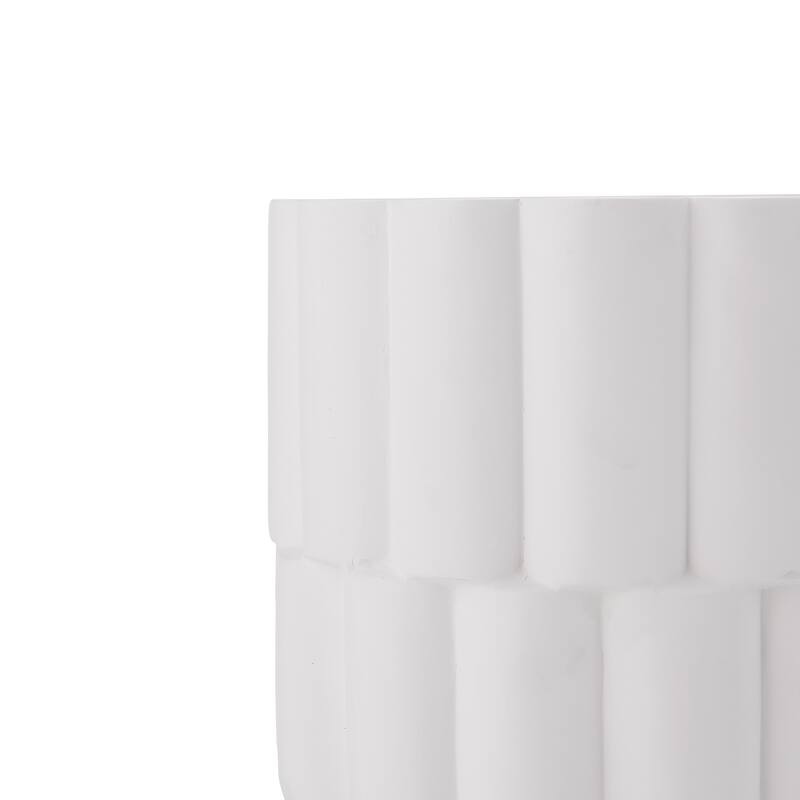 Christopher Knight Home - Modern Handmade 13" Lightweight MgO Geometric Accent Side Table for Indoor and Outdoor Use