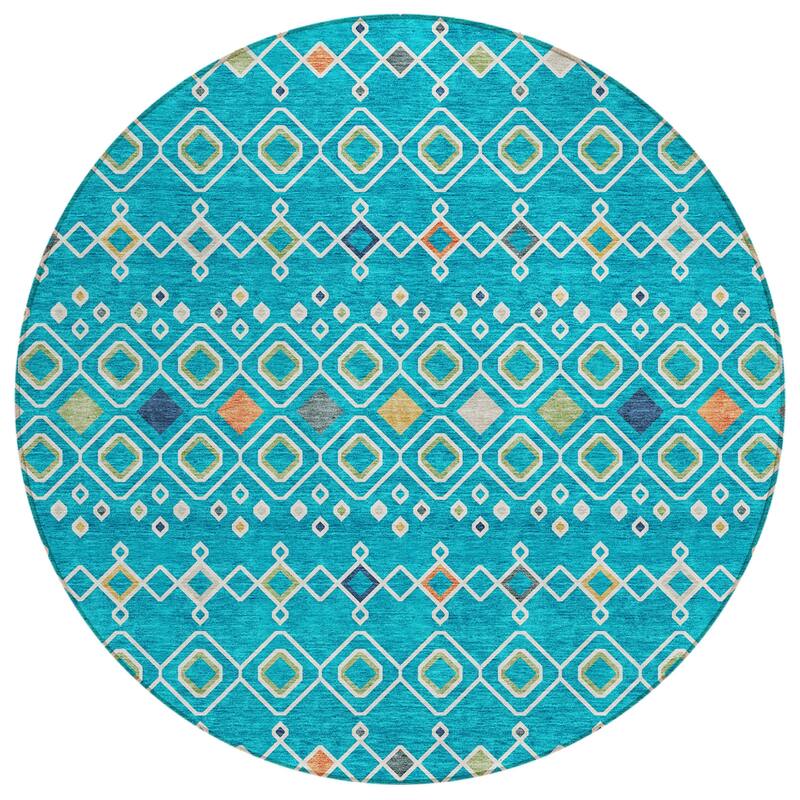 HomeRoots Geometric Modern Rectangle Outdoor Rug