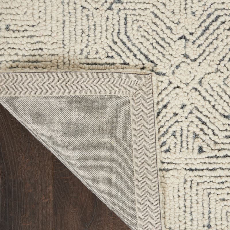 Nourison Vail Geometric Textured Wool Area Rug