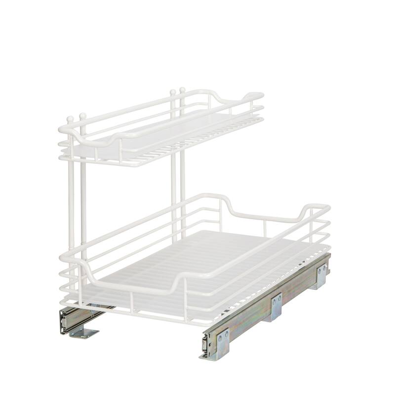 Household Essentials 2 Tier Sliding Cabinet Organizer