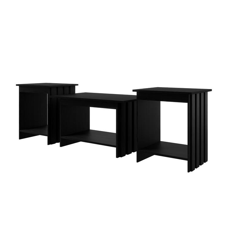 CraftPorch Luxury Wooden Coffee Table Set