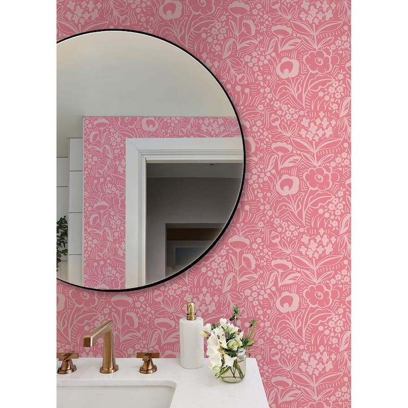 Megan Carter Jeani Pink Peel and Stick Wallpaper