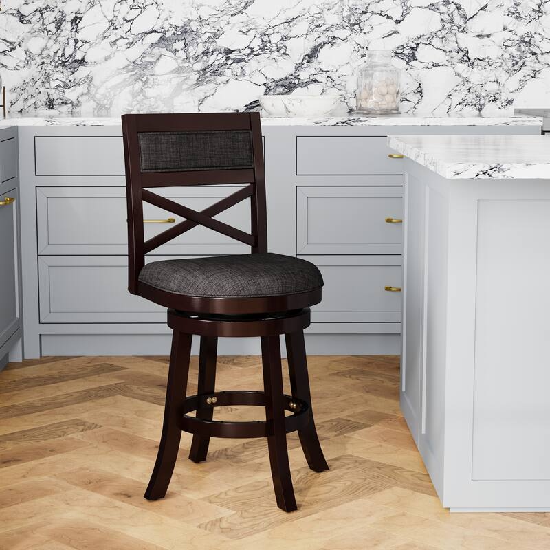 DTY Indoor Living Meeker X-Back Swivel Stool