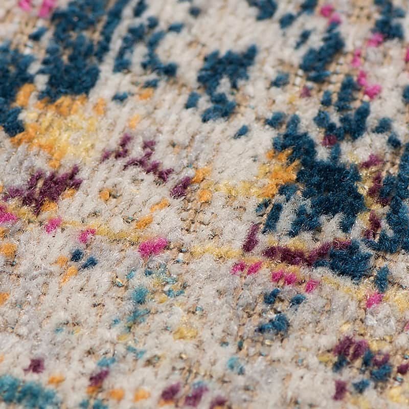 Ethereal Kimi Vintage Floral Turqouise Area Rug