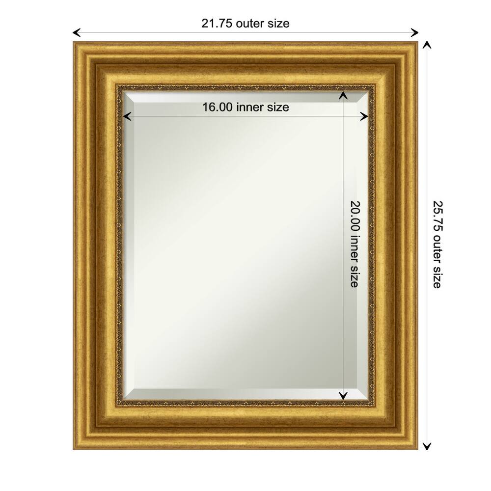 Beveled Wall Mirror - Parlor Gold Frame - Parlor Gold