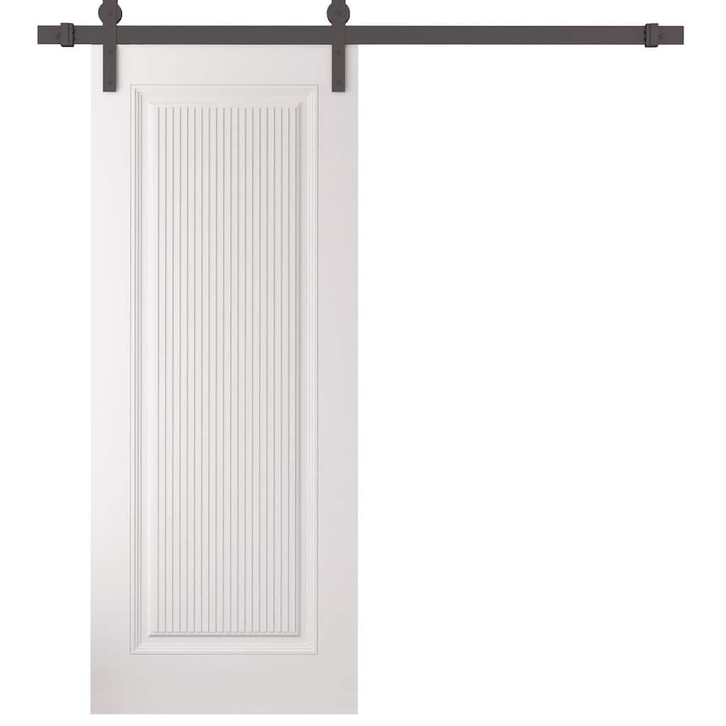 SartoDoors | Bedroom Door Barn Door | Solid Wood | 18x80, White Bathroom Door Pantry Door Closet Door Interior French Doors