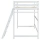 preview thumbnail 13 of 16, Twin Size Kids Bed High Loft Bed with inclined Ladder and Guardrails Kids Furniture, Grey