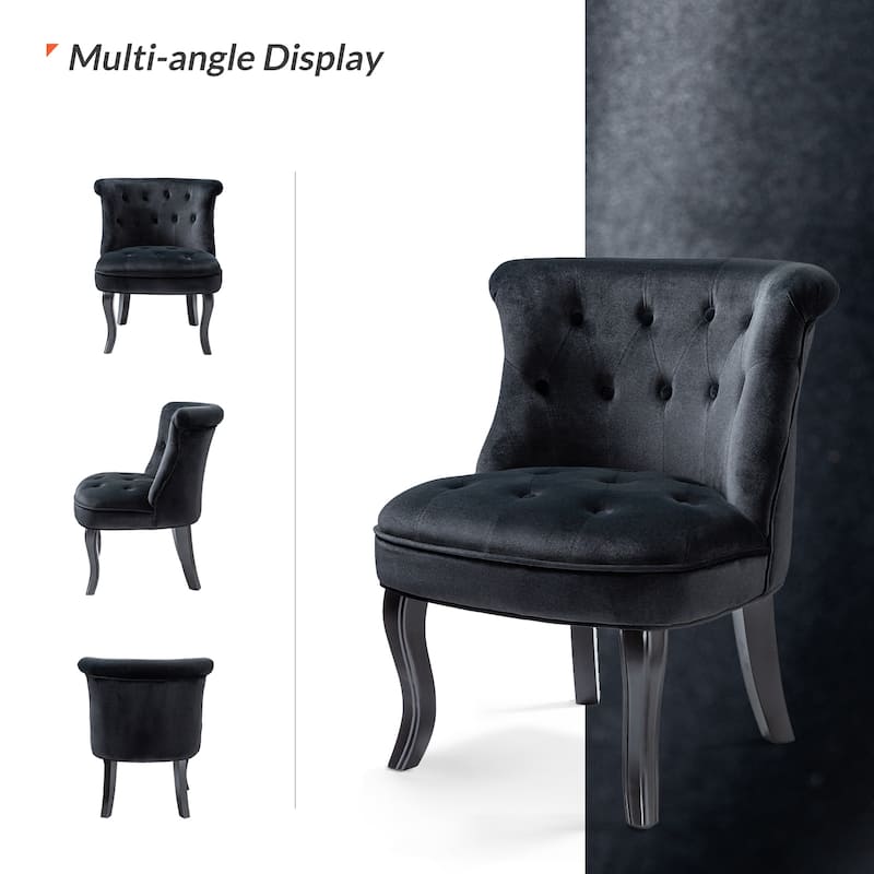 Christi Vibrant Tufted Velvet Upholstered Accent Chairs Set of 2 by HULALA HOME