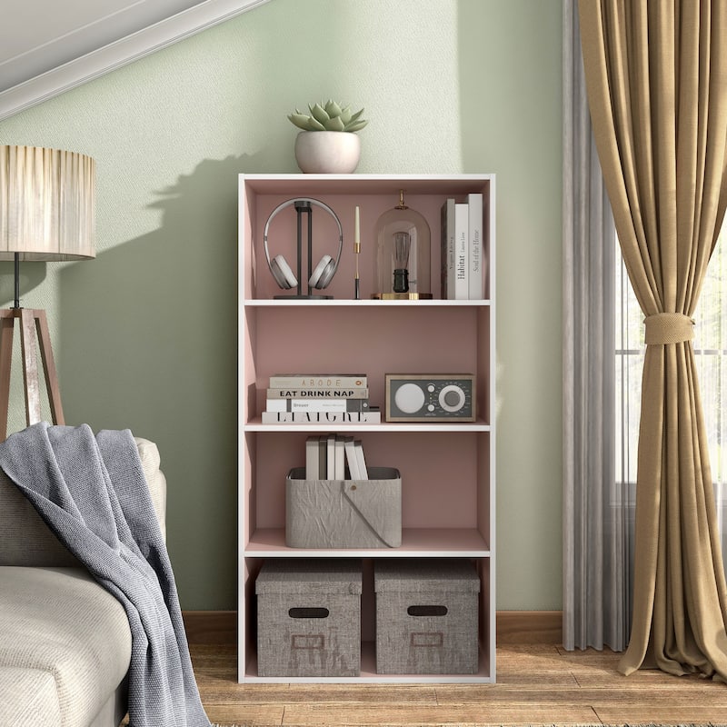 DH BASIC Modern Wood Customizable Stackable Storage Organizer - Cube Shelves, Drawer Cabinet, Bookcase with Doors by Denhour
