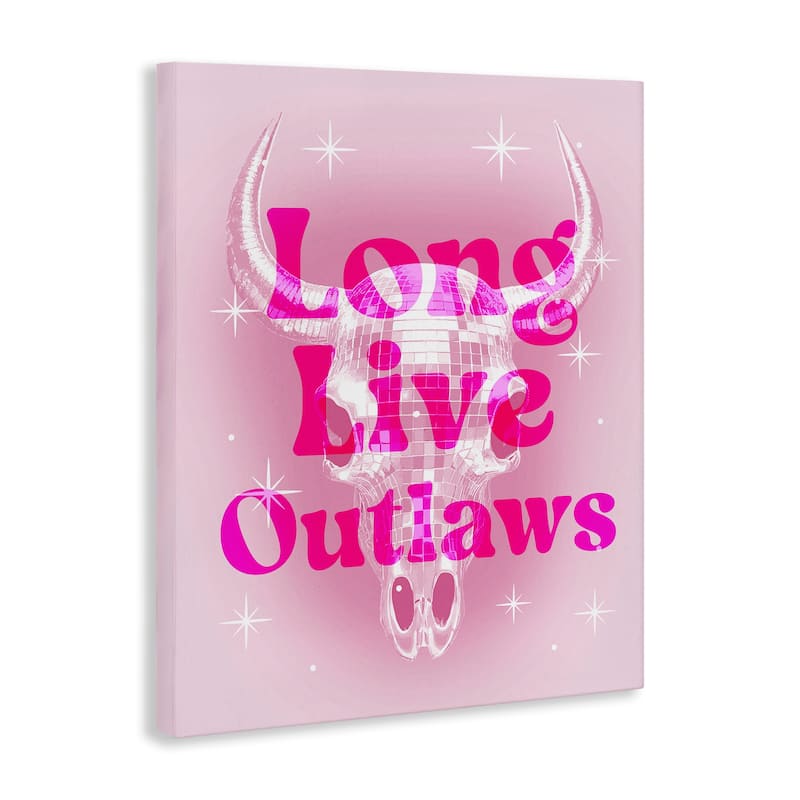 Stupell Glam Long Live Outlaws Canvas Wall Art Design By Lil' Rue
