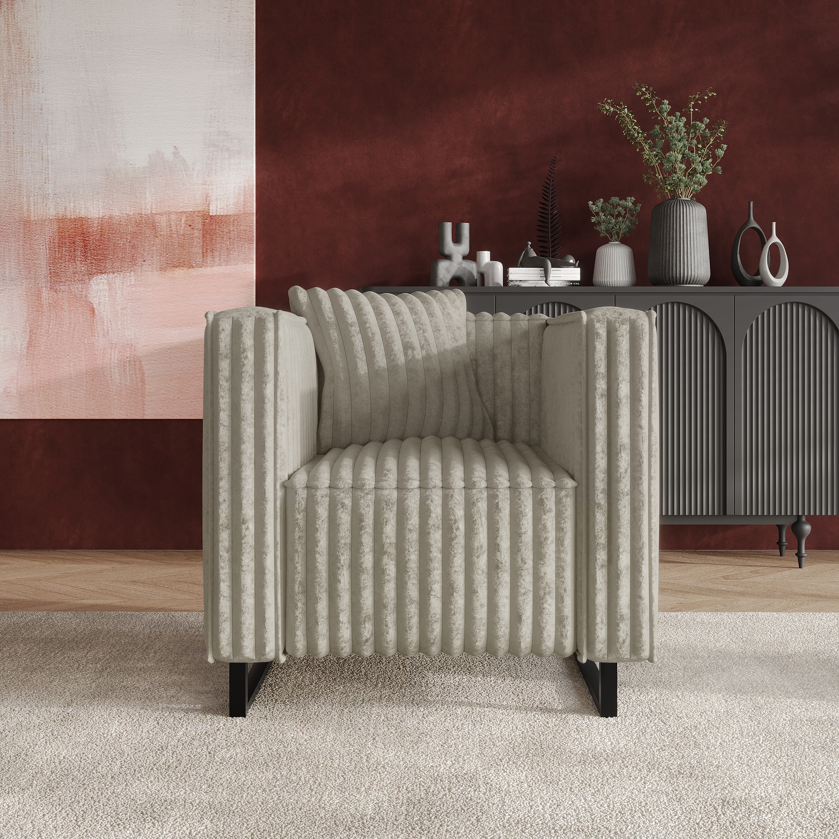 CraftPorch Mid Century Modern Upholstered Chair