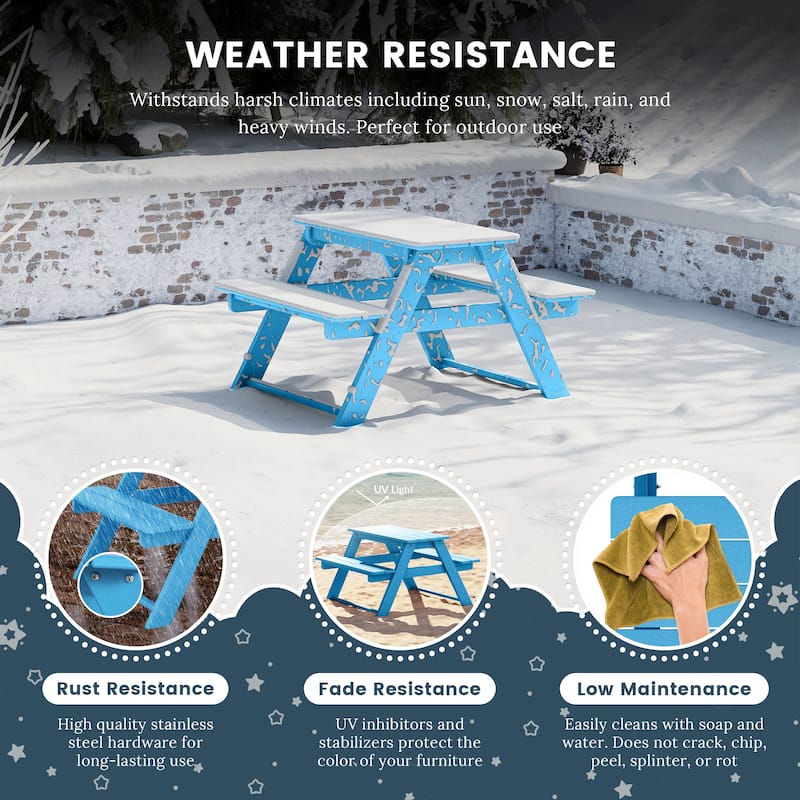 Laguna Kids Outdoor Poly Picnic Table