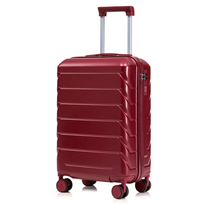 20 Inch ABS Hard Shell Travel Checked Luggage, Scratch Resistant Surface Four Multi-Directional Wheels, With Combination Lock
