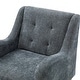 preview thumbnail 47 of 53, Hyperboreüs Upholstery Accent Armchair with Tufted Back by HULALA HOME