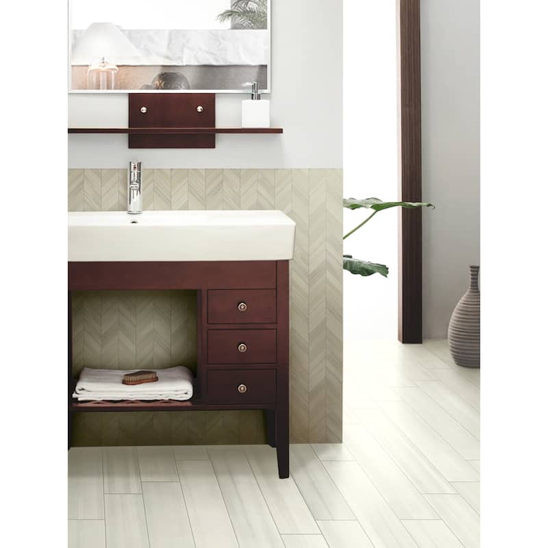 Ackland AKN-P-GL12X15CVM-CA Glacis - 12" x 15" Porcelain Chevron