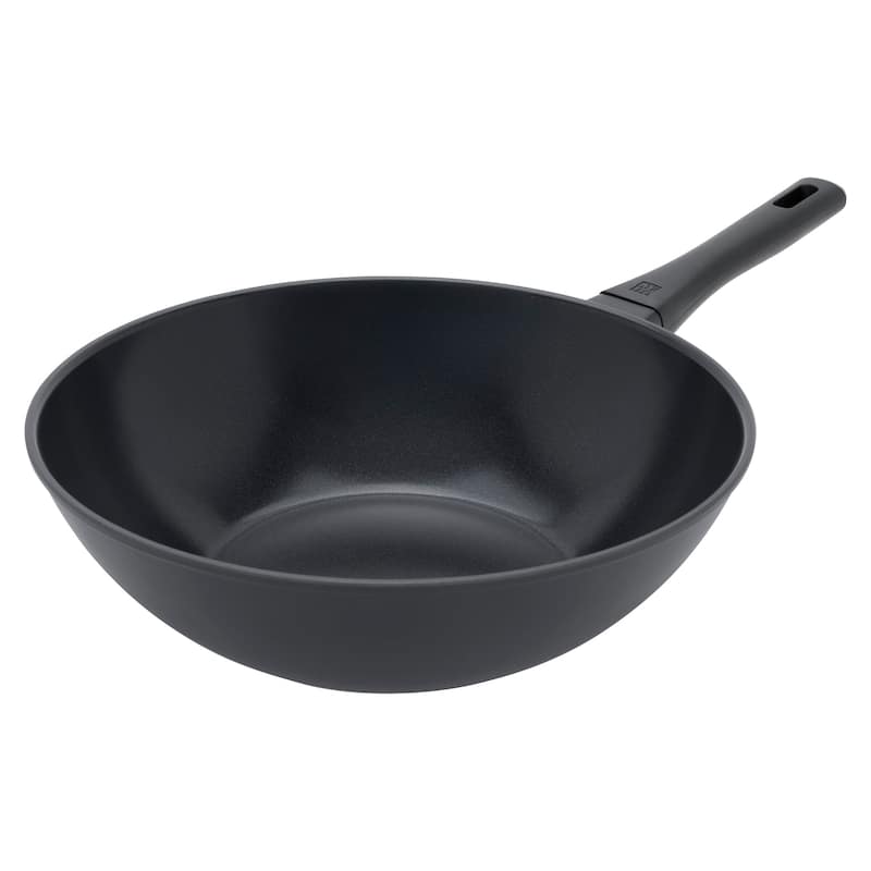 ZWILLING Madura Plus Ceramic 12-inch Aluminum Stir Fry Pan Ceramic Nonstick - Black - Black - 12-inch