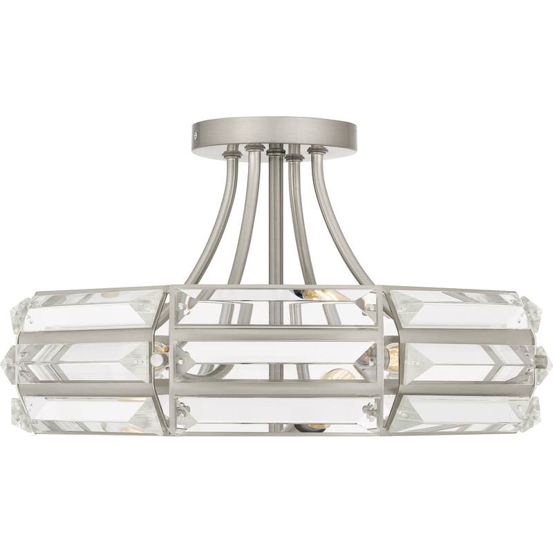 Padilla 4-Light Brushed Nickel Semi-Flush Mount Light