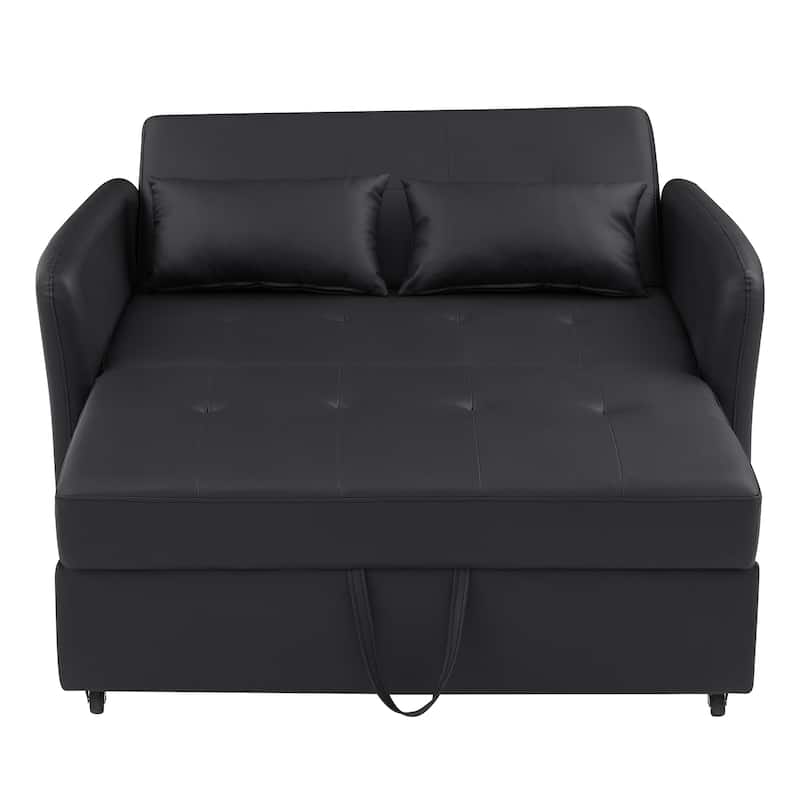 Roomfitters 51.57" Convertible Sleeper Bed with Adjustable Oversized Armchair Design and Three USB Charging Ports