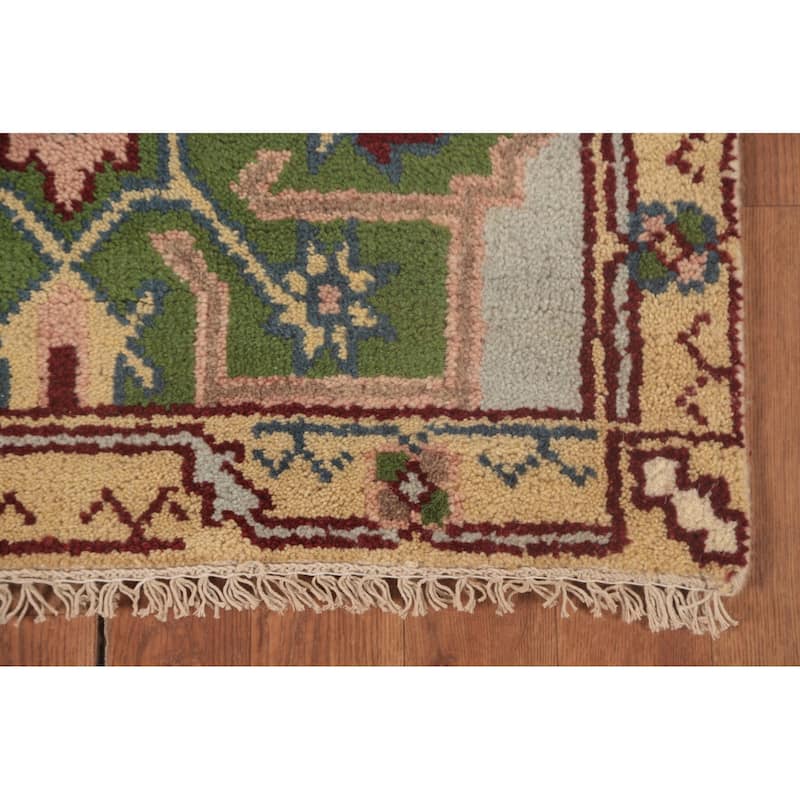 Traditional Heriz Serapi Runner Rug Hand-Knotted Wool Carpet - 2'7"x 8'1"