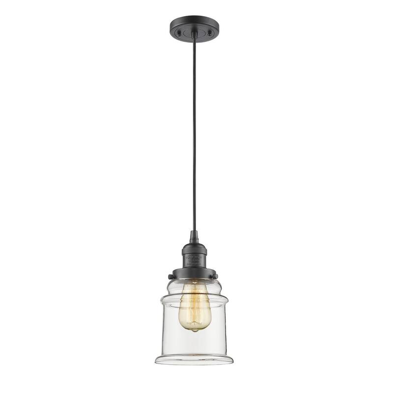 Innovations Lighting Canton 6" Wide Mini Pendant - Cord Suspension - Oiled Rubbed Bronze / Clear