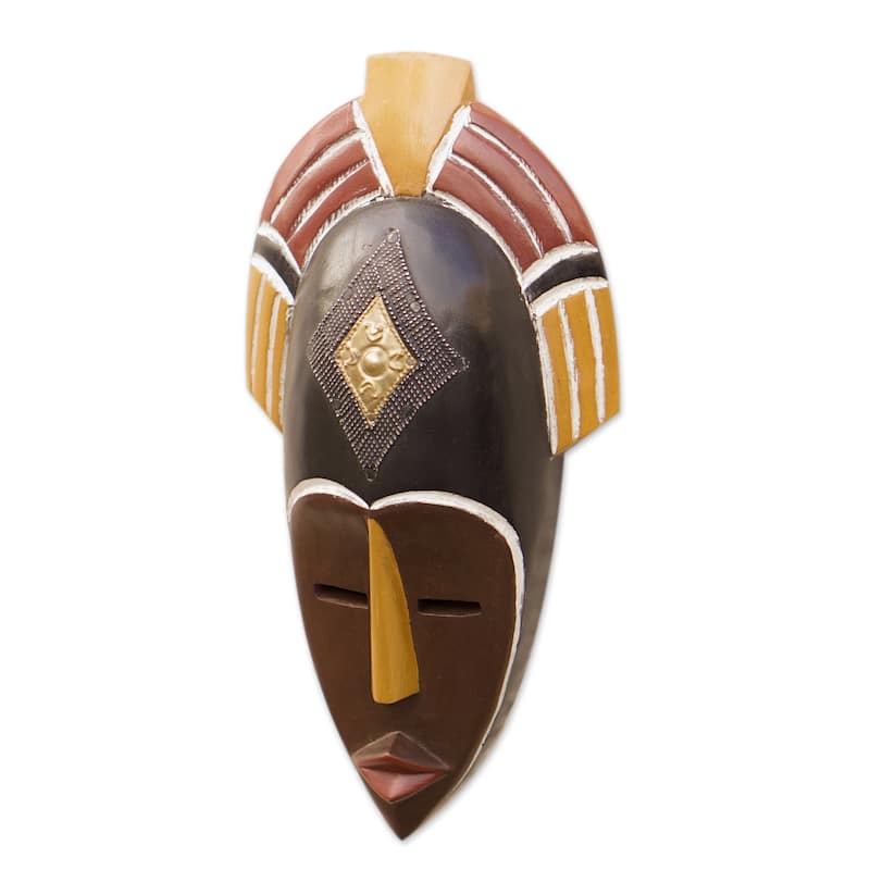 Novica Handmade Ashanti Princess African Wood Mask