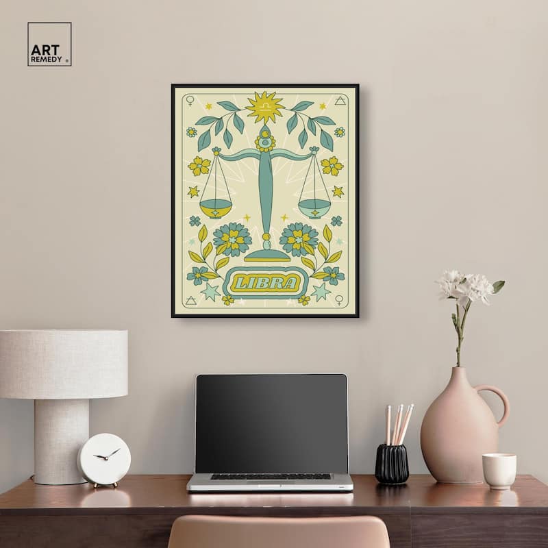 Libra Stars Card Canvas by Art Remedy