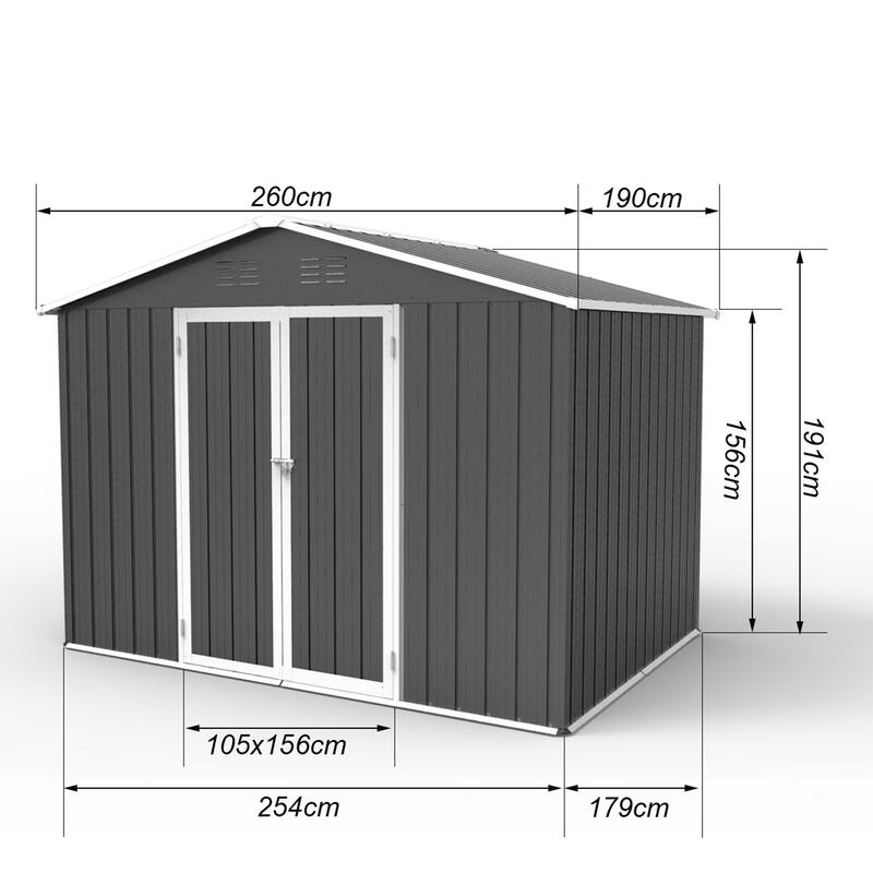 Metal garden sheds 10ftx12ft outdoor storage sheds with window