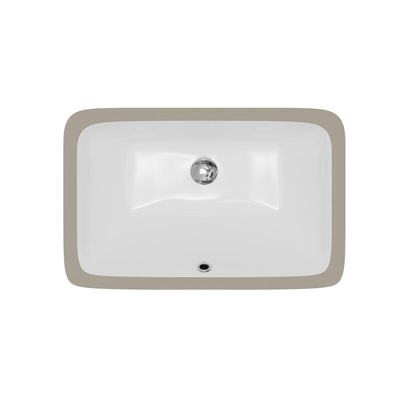Karran 20-7/8" Undermount Vitreous China Bathroom Sink In White