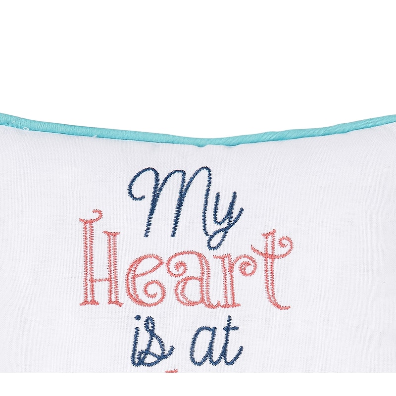 Heart At The Beach Small/Petite Accent Pillow
