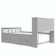 preview thumbnail 41 of 52, Captain Platform Bed Frame with Storage Bookcases, Shelves & Four Drawers