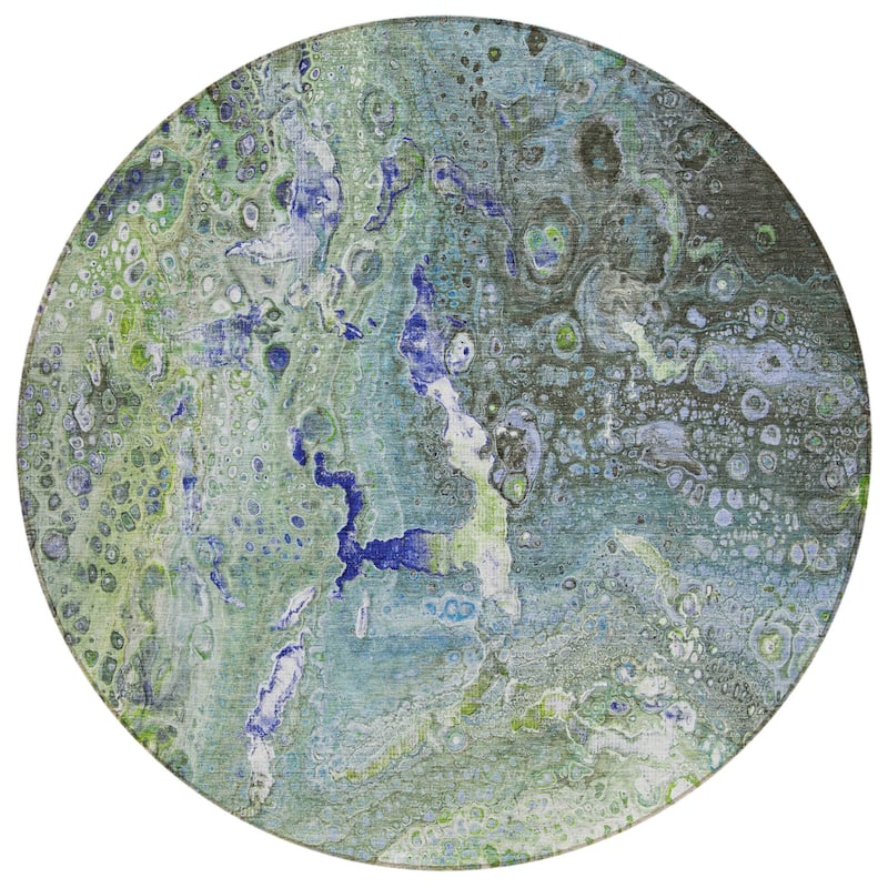 HomeRoots Abstract Contemporary Rectangle Outdoor Rug