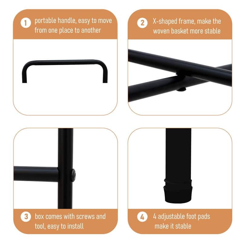 3 Tiers Tray Tables Paper Rope Woven Side Table for Living Room Kitchen Oval Storage Basket Small Shelves