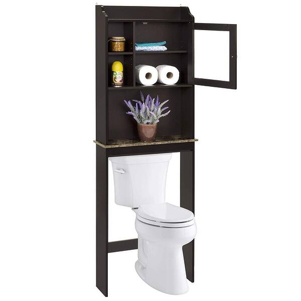Spirich Home Slim Bathroom Storage Cabinet, Free Standing Toilet Paper Holder