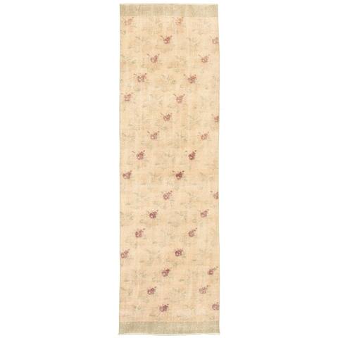 ECARPETGALLERY Hand-knotted Melis Vintage Beige Wool Rug - 3'3 x 11'4