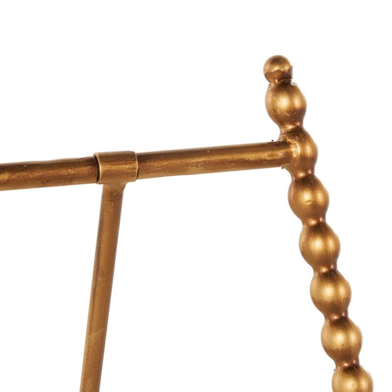 Metal Abstract Wide Easel - Black or Gold - Roche River Decor