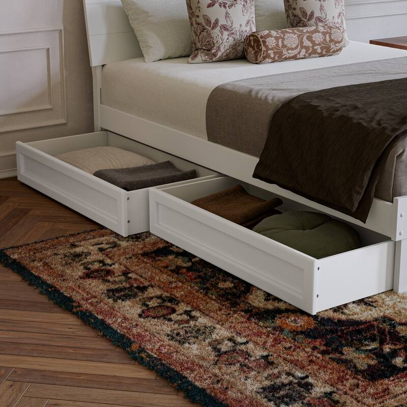 Phoenix Wood Platform Bed with Storage Drawers