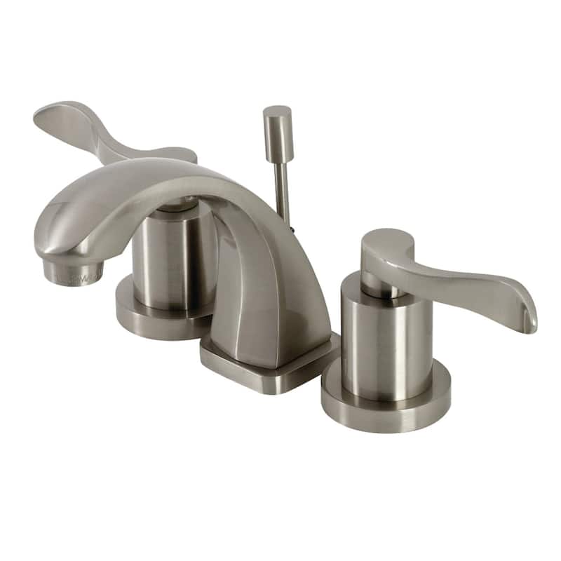 Kingston Brass NuWave 1.2 GPM Widespread Bathroom Faucet with Pop-Up - Brushed Nickel