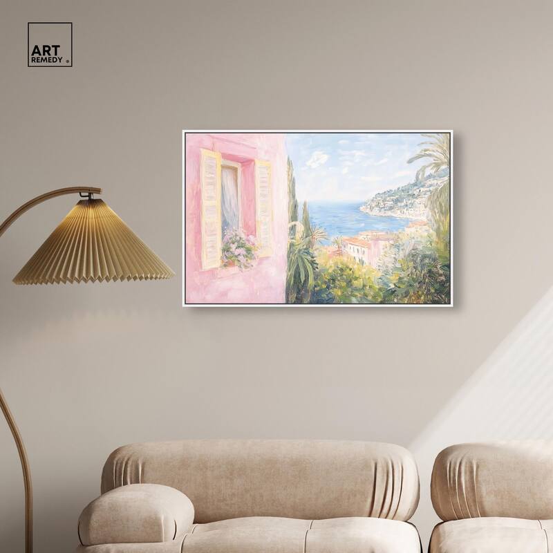 Mediterranean Pink Canvas by Art Remedy