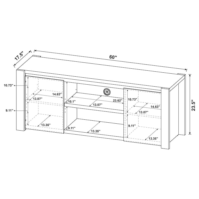 Laurelton 3-Piece Entertainment Center TV Stand Light Oak