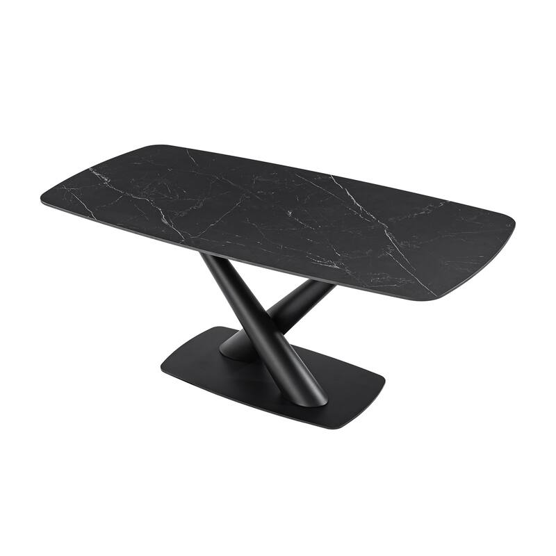 Amadeus Mordern 72" Dining Table with Metal Base by HULALA HOME