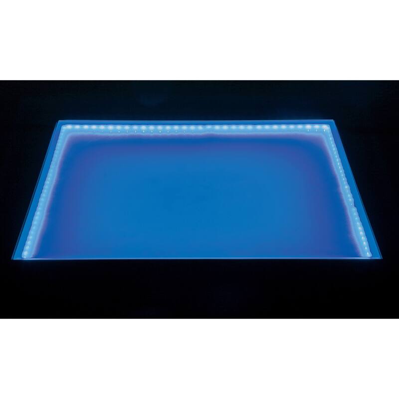 Strick & Bolton Lange 54-inch Square Light-up Counter Height Wood Dining Table